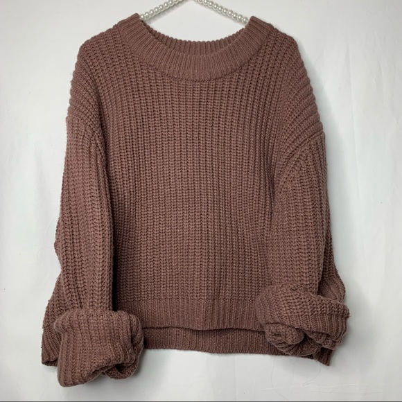 OAK + FORT Sweaters - oak + fort Thick Cable Knit Loose Fit Dolman Sweater XL